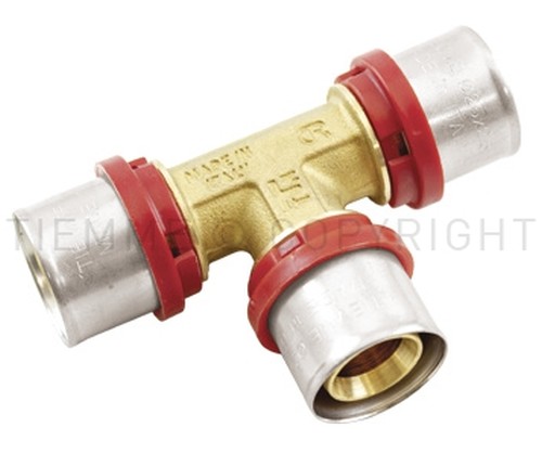 1657 RAC TEE A PRESS TUBO AL-PEX Ø 40-40-40 - TIE 1650083