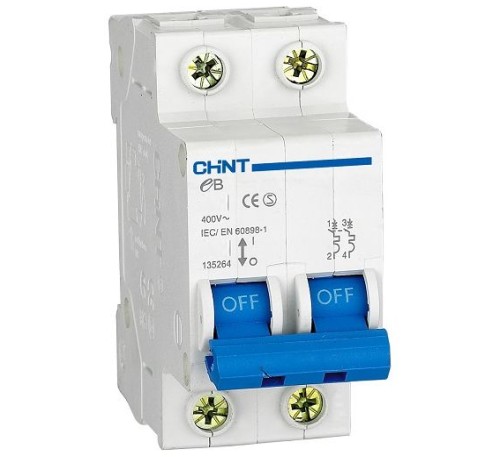 INTERRUTTORE M/T 1P+N 6A CURVA C 4,5KA 2M NON ACCOPP. EB - CHT 328397