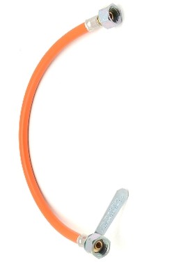 FLESSIBILE PER GAS FF 1/2"X1/2" 50CM IN GOMMA CON CHIAVETTA - DIA 422714X050
