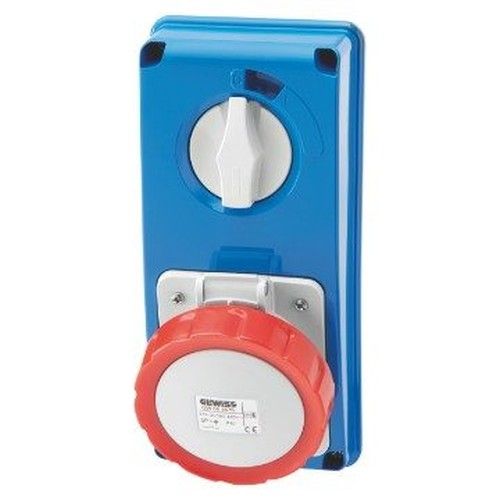 PRESA FISSA INTERBLOCCATA VERTICALE 3P+T 16A 6H IP67 - GEW GW66308N
