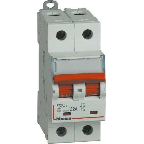 BTDIN - SEZIONATORE COMANDABILE 2P 32A - BTI F72A32