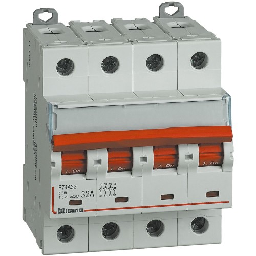 BTDIN - SEZIONATORE COMANDABILE 4P 32A - BTI F74A32