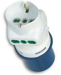 ADATTATORE CEE SPINA 2P+T 16A 2 PRESE BIVALENTE + 1 SCHUKO - FME 73090