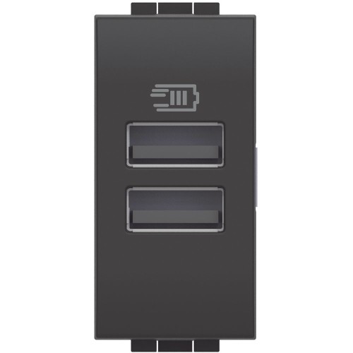 LL - CARICATORE USB TIPO A+A 1M ANTRACITE - BTI L4191AA
