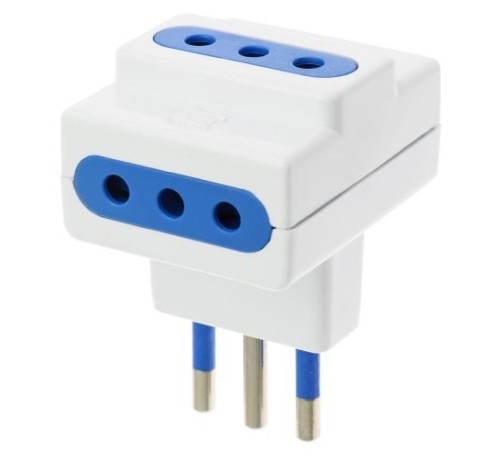 ADATTATORE TRIPLO 10A 3 PRESE 10A BIANCO - OVE 33039