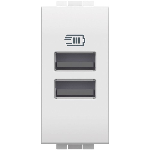 LL - CARICATORE USB TIPO A+A 1M BIANCO - BTI N4191AA
