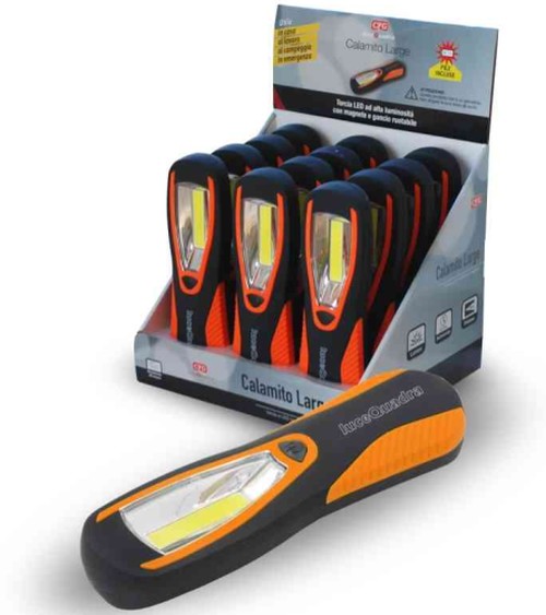 TORCIA LED 200LM IPX4 CON GANCIO E MAGNETE CALAMITO LARGE - CFG EL028