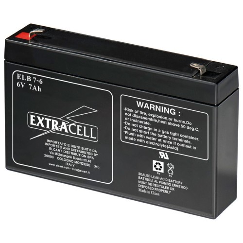 BATTERIA 6V 7AH AL PIOMBO - ERT 300451100