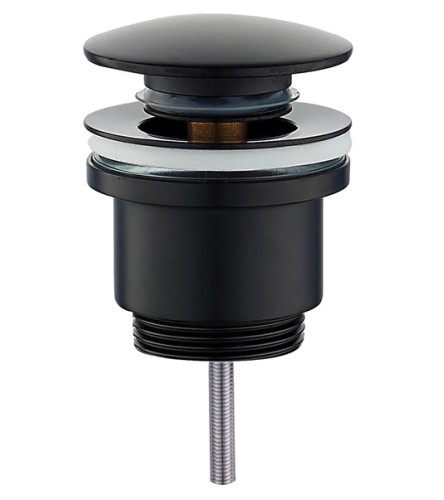 PILETTA CLICK CLACK DA 1"1/4 TONDA UNIVERSALE NERO OPACO - TCOM DPCUNR
