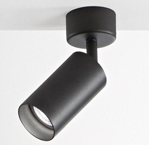 LAMPADA PARETE SOFFITTO ORIENTAB. D.55X165 GU10 ALLUM. NERO - ISY 771