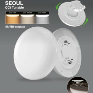 PLAFONIERA LED ROTONDA 36W 3600LM C/SWITCH LUCE CCT D.280MM - LED 410002