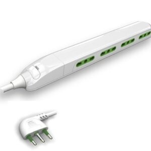 MULTIPRESA SLIM 4 USCITE BIVALENTI CAVO 1,5M SP.16A BIANCA - LED 800351
