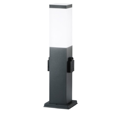 PALETTO STATION ANTRACITE 1X27 2 SCHUKO 2500W - F.EU I-STATION-E27-SC2