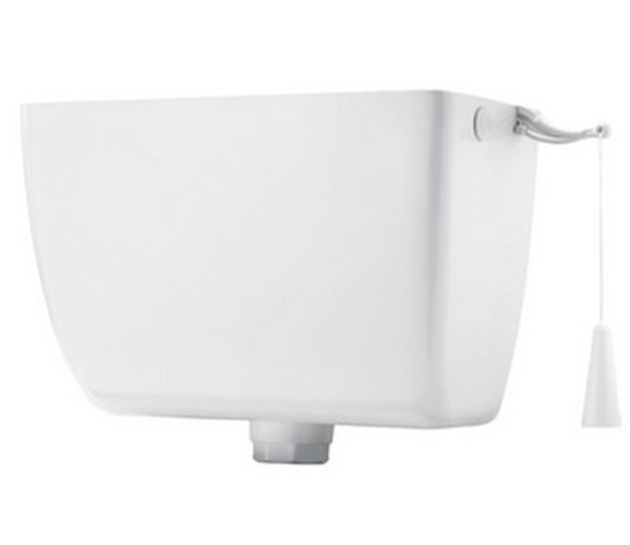 CASSETTA SCARICO PVC ALTA BIANCO SENZA TUBO - DIA 132803