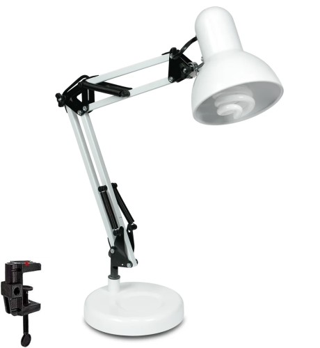 LAMPADA DA LETTURA ARCHITETTO 1XE27 15X60CM BIANCA - F.EU LDT033ARC-BIANCO