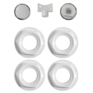 KIT UNIVERSALE RADIATORE 1"1/2" VALVOLA SFIATO MAN. BIANCO - TCOM DKITR12M