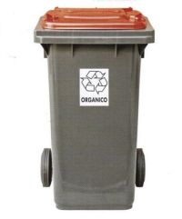 BIDONE RACCOLTA DIFFERENZIATA 120LT ROSSO - PLAS 1/120/5RO