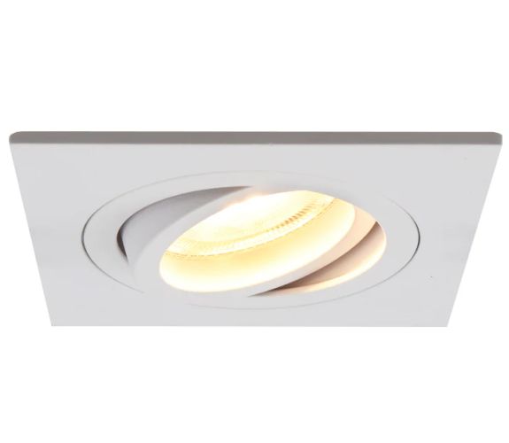 FARETTO ORIENTABILE QUADRATO INCASSO GU10 BIANCO - MCA 54531