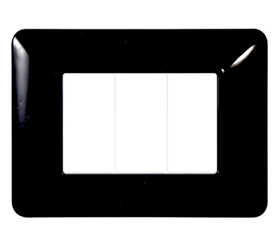 PLACCA 3P NERO SERIE SOLAR - MATIX COMP. - ETT MT83302