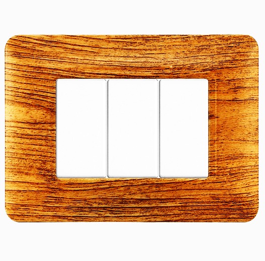 PLACCA 3P LEGNO SCURO SERIE SOLAR - MATIX COMP. - ETT MT83305