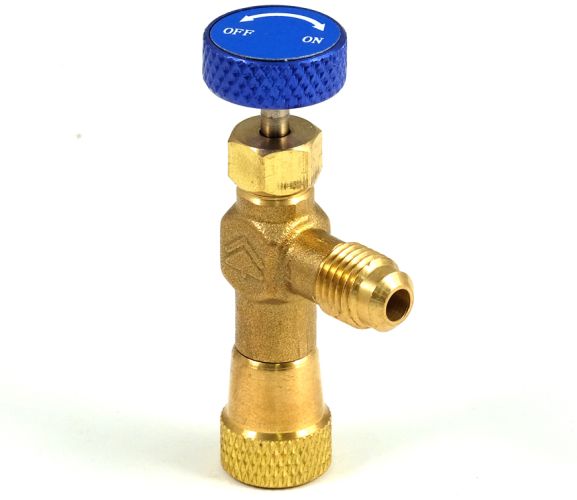 RUBINETTO PREMIVALVOLA R407C IN.F.1/4"SAE RH(DX)OUT.M.1/4"SA - GAS F-AF-AL-VA-SH-003