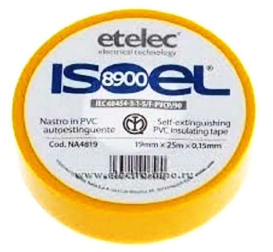 NASTRO ISOLANTE 19X25 IMQ GIALLO - ETL NA4819