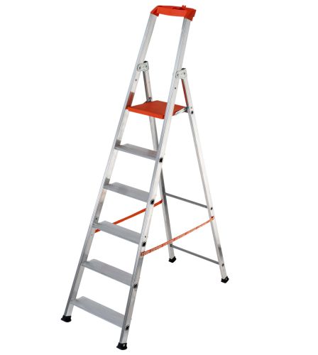 SCALA 6 GRADINI DOMESTICA IN ALLUMINIO MAX 150KG H.1,9MT - GIER AL730