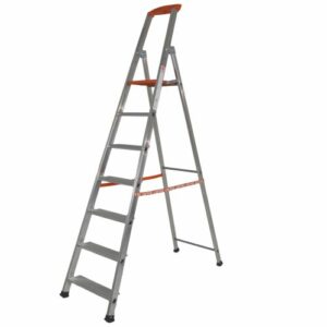 SCALA 7 GRADINI DOMESTICA IN ALLUMINIO MAX 150KG H.2,2MT - GIER AL740