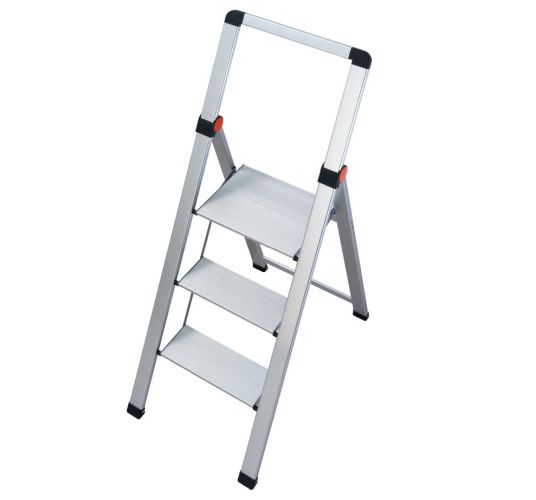 SGABELLO 3 GRADINI ALLUMINIO 150KG MAX H.1MT - GIER BS301