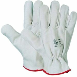 GUANTO PELLE FIORE BIANCO BORDATO TG.10 - SCM 30331L/10