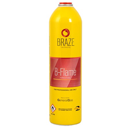 BOMBOLA B-FLAME 1LT IN ALLUMINIO CON VALVOLA 7/16" 20 UNF - GAS G-ABB-BFLA-1L