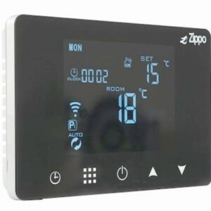 CRONOTERMOSTATO WI-FI PARETE NERO - DUO SMART - - ZIN 19315N