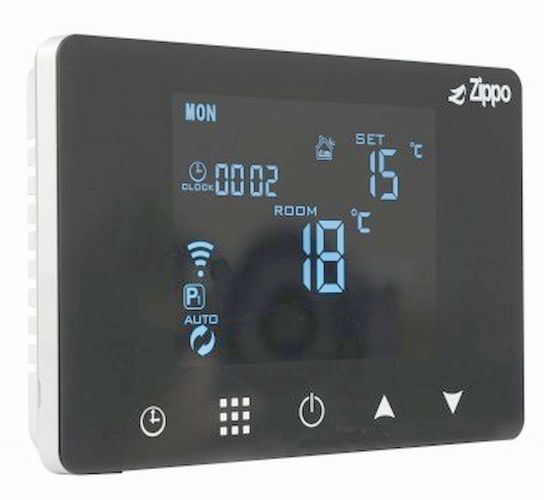 CRONOTERMOSTATO WI-FI PARETE NERO - DUO SMART - - ZIN 19315N