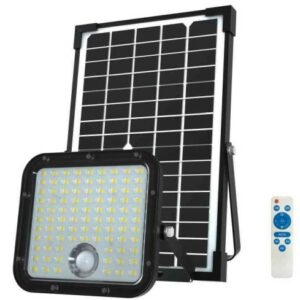PROIETTORE LED SOLARE 30W 5000LM 4000K CON PIR IP65 NERO - CFG EL104