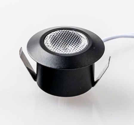FARETTO INCASSO LED TONDO 2W 4000K 2CM NERO - F.EU INC-ASSO-R30M-NER