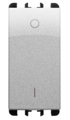 INTERRUTTORE 2P 16A 1M ALLUMINIO - UTD 10162AL