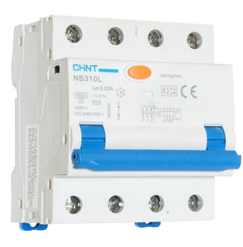 INTERRUTTORE M/T DIFFERENZIALE 16A 3P+N 30MA 6KA C TIPO A - CHT 660013
