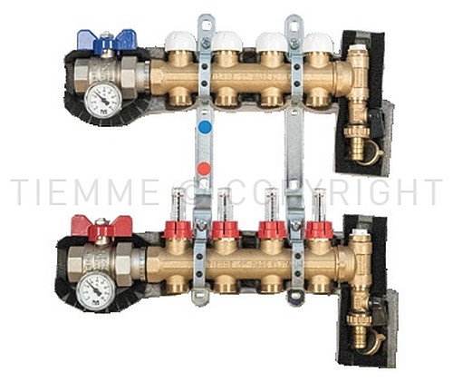 3873R COPPIA COLLETTORI FLOOR DISTR. 1" 03D 3/4"(18) - TIE 5570030