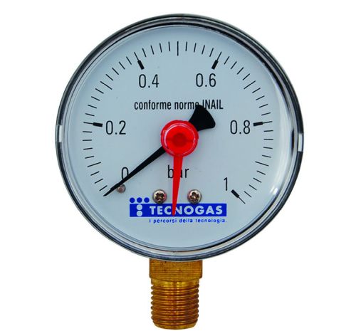 MANOMETRO PER ACQUA 0/6BAR D.63 1/4" - ATTACCO RADIALE - TGS 00000R01582