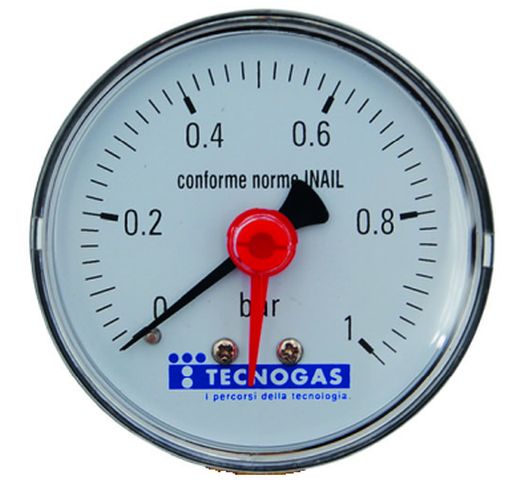 MANOMETRO PER ACQUA 0/10BAR D.63 1/4" - ATTACCO POSTERIORE - TGS 00000R01592