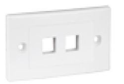 PLACCA PORTA 2 FRUTTO KEYSTONE ORIZ 4NET - 4PW PL503W2O