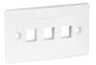 PLACCA PORTA 3 FRUTTO KEYSTONE ORIZ 4NET - 4PW PL503W3O