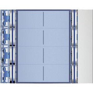 FRONTALE 8 PULSANTI DOPPIA FILA ALLMETAL - BTI 352181