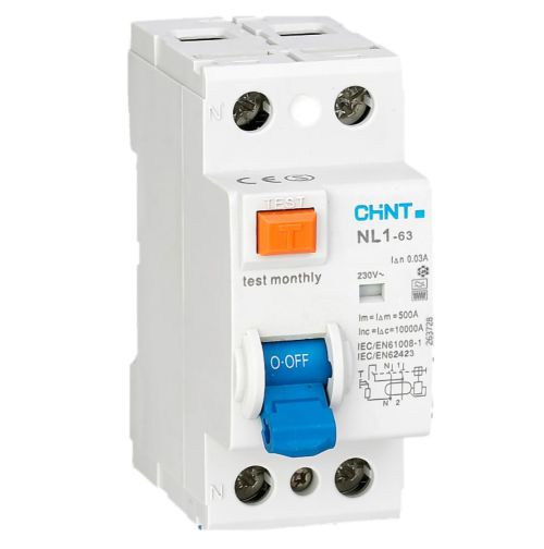 INTERRUTTORE DIFFERENZIALE PURO 63A 2P 30MA 10KA TIPO F - CHT 263719