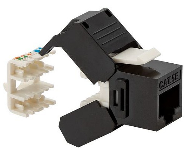 PRESA RJ45 UTP 180O CAT.5E TOOLESS NERO - FME 23700