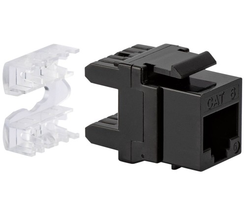 PRESA RJ45 UTP CAT.6 180° NERO - FME 23712