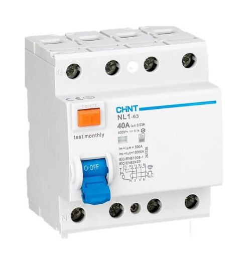 INTERRUTTORE DIFFERENZIALE PURO 40A 4P 30MA 10KA TIPO F - CHT 263727