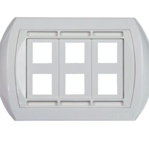 PLACCA 6 USCITE AGGANCIO KEYSTONE IP30 BIANCA - FME 23953