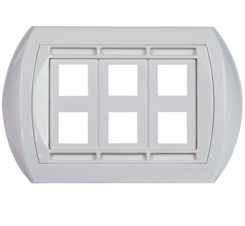 PLACCA 6 USCITE AGGANCIO KEYSTONE IP30 BIANCA - FME 23953