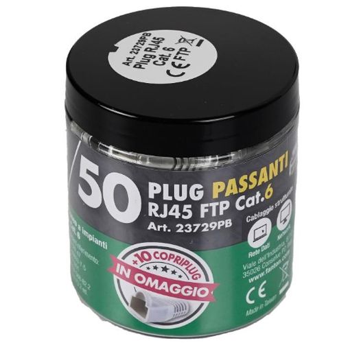 KIT 50 PLUG RJ45 CAT.6 FTP PAS.+10C/PL - FME 23729PB